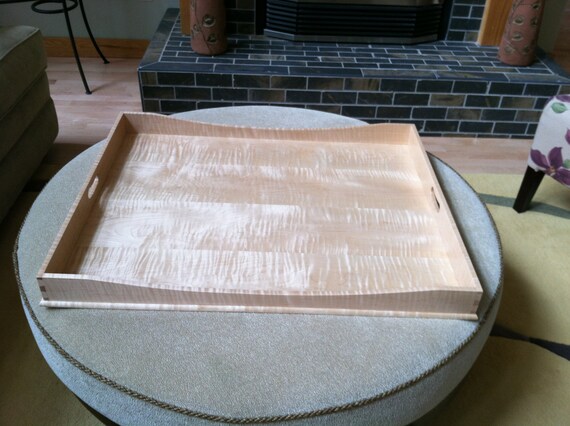 18" x 24" Tiger Maple Ottoman Tray