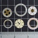 Watch Calendar Dials or Faces, Vintage Clockwork Parts, Enamel & Painted Metal Disc or Wheels, Steampunk Art Supplies 04276