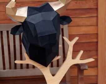 Make your own bull trophy head | DIY | Papercraft | Bull sculpture |