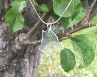 Transparent quad roller skate pendant