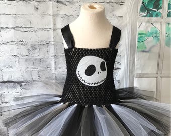 Jack tutu dress, Jack skellington tutu, Jack Skellington costume, Skeleton costume, Skeleton dress, Skeleton tutu dress