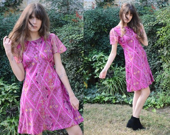 Vintage Pink Kilm Dress