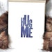 Hug me letterpress print / wood type / blue ink / wall decor