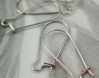 20 Pairs Surgical Stainless Steel Kidney Ear Wires - Long 25mm