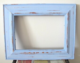 Rustic Frame Beach Distressed Frame Coastal Blue Wooden 5x7 Photo Frame Shabby chic picture frame