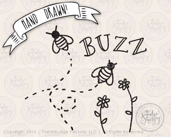 Download Spring SVG Cut File Bumble Bee Cutting File Hand Lettered