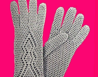 1950 Crochet Lace Gloves Pattern