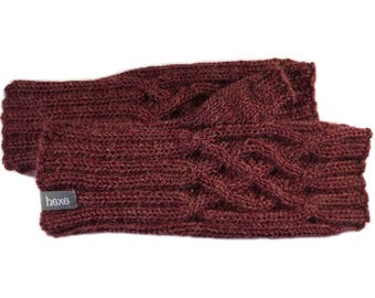 Auburn Fingerless Gloves / Womens Knit Wrist Warmers /Wool Mittens /Knitted Fingerless Gloves /Texting Gloves /Knit Accessories /Arm Warmers