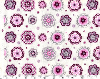 1 Yard, David Textiles Retro Flowers