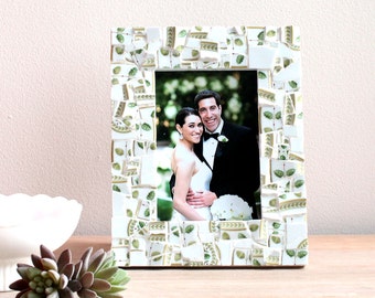 Broken China Mosaic Picture Frame 5x7 – Custom Made from Your Broken China