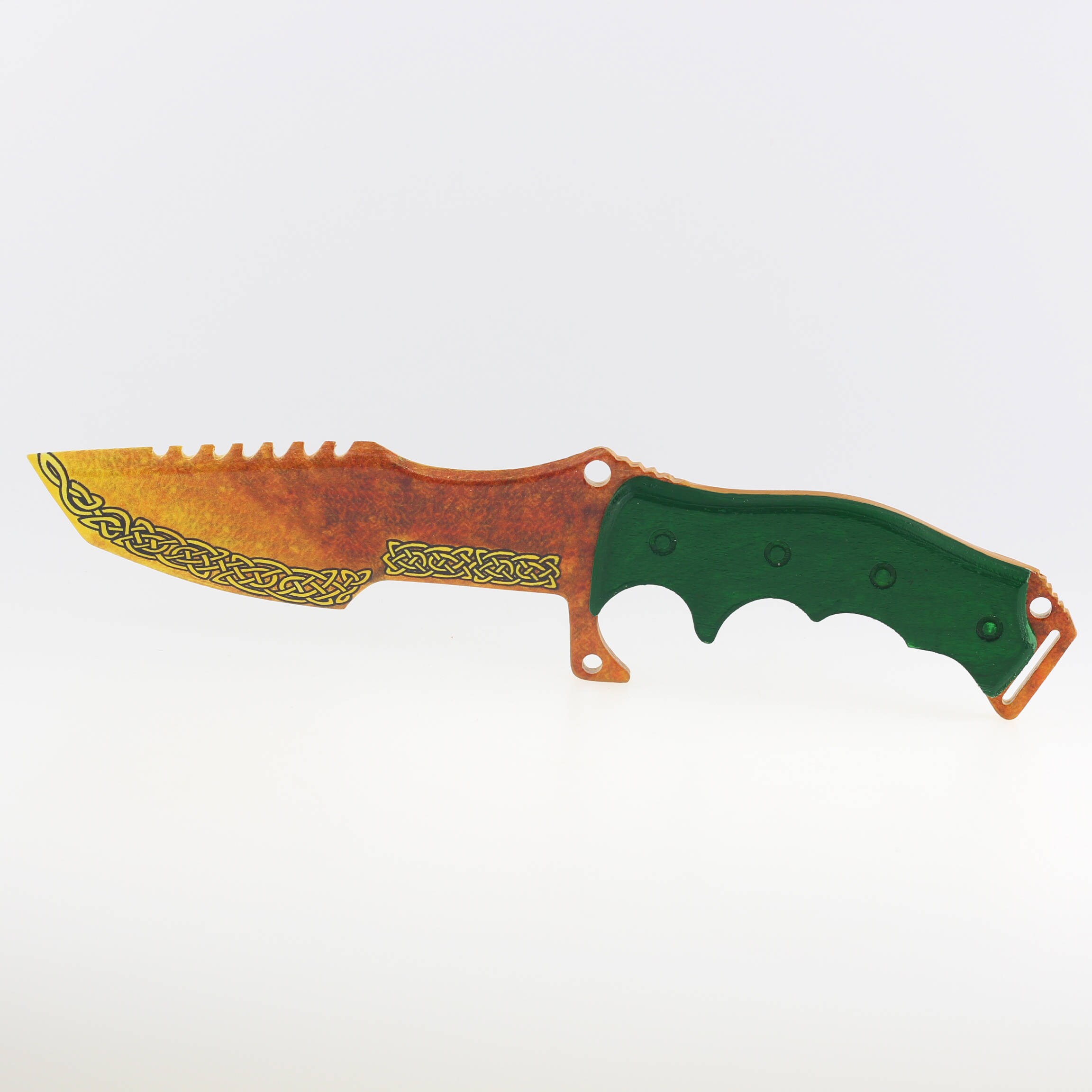 CS huntsman knife Lore Counter strike gift for gamer Wooden