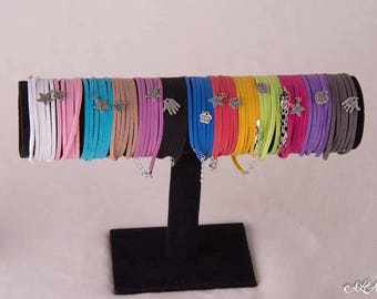 Suede 1 meter with bauble bracelet