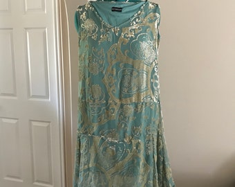 1920-inspired Burnout Velvet Flapper Dress