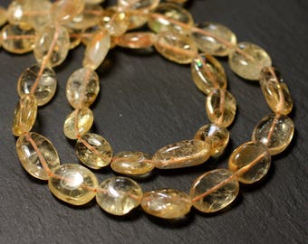10pc - stone beads - Citrine oval 8-15mm - 8741140011731 Olives