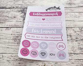 021 Sticker set with love