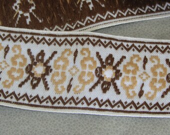 Vintage Jacquard Ribbon/Trim, 1pc, 2in Wide x 3 Yards