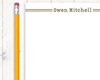 personalized notePAD - DOUBLE LINES - stationery - stationary - letter writing paper