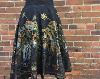 1950's Hand Painted Mexican Circle Skirt