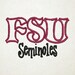 FSU Applique, Florida State Applique Embroidery Design (8) Instant Download