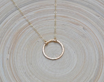 Gold Circle Necklace, Circle Necklace, Karma Necklace, Karma Circle Necklace, Gold Open Circle Necklace, Gold Ring, Gold Eternity Necklace