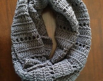 Crocheted Textured Infinity Scarf