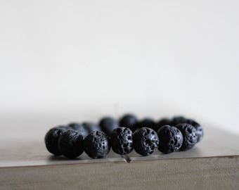 Internal Strength + Self Love Lava Rock Bracelet