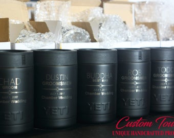 Set of 7 Groomsmen Gifts, YETI Colster, Bridal Party Gifts, Personalized YETI, Wedding Favors, Wedding Gifts, Groomsman gift sets, Mug