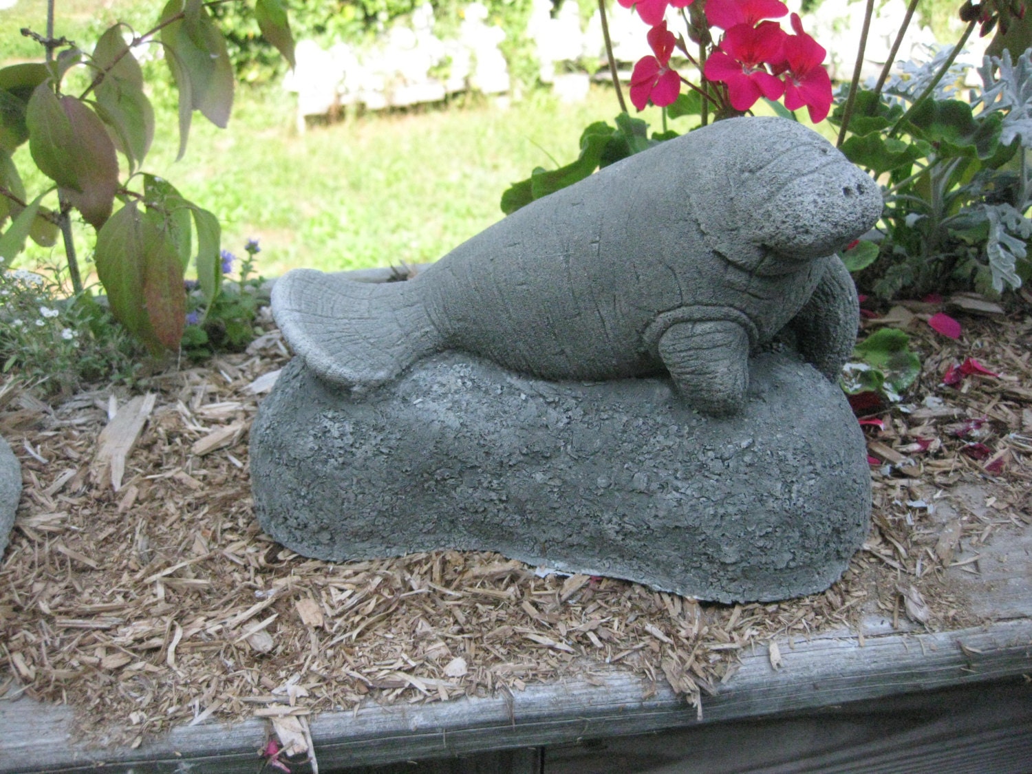 Concrete Manatee Statue