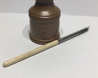 Vintage stoneware ink bottle