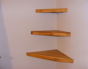 Set of 3 Floating Corner Shelves