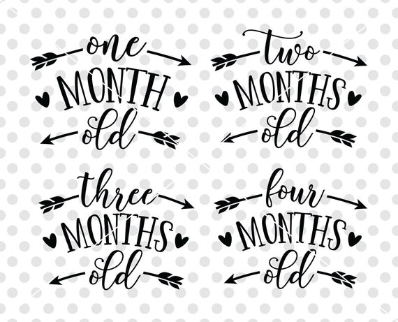 Download Age Months Baby SVG DXF Cutting File Baby Onesie SVG Dxf Cut