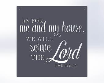 Joshua 24:15 Metal Quote Sign