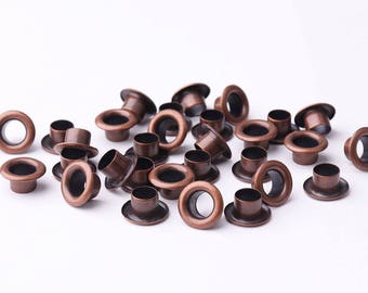100pcs Eyelets Grommets 9*4.5*4.5mm(OD * ID * Height) Brass Grommets Eyelets Metal eyelets For Bead Cores Clothes Leathercraft