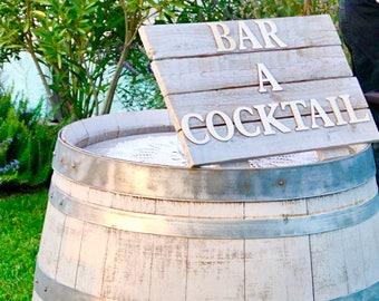 Decorative Panel wooden palette 'Cocktail '.