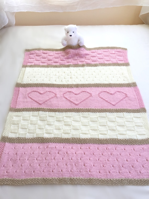 Baby Blanket Pattern Knit Baby Blanket Pattern Heart Baby