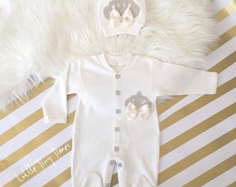 Take home outfit, Newborn girl take home outfit, Baby baptism outfit, Take home outfit, baby layette set