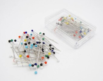 Glass Head Pins, Sewing Pins