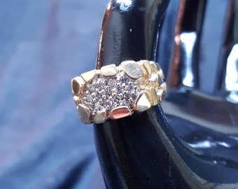 Men's Diamond Nugget Ring