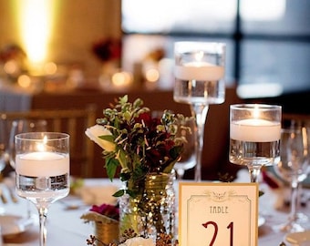 SET OF 15 Wedding round shaped table number holders