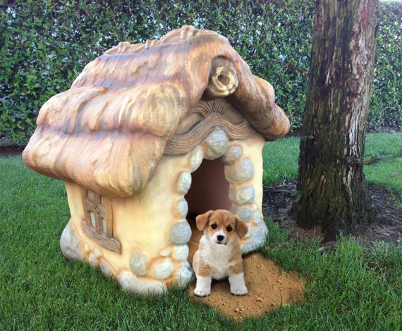 Storybook Style Carved Dog House