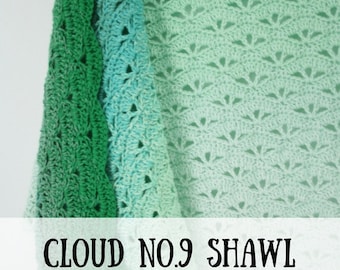 Crochet pattern triangle shawl Scheepjes Whirl, The Cloud no9 Shawl, crochet pattern triangle shawl, crochet pattern yarn cake