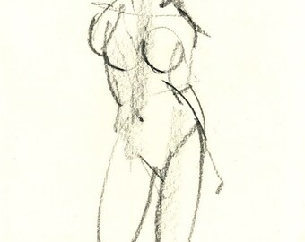 Gesture study 281 Original drawing 7.5 x 10.5 inches