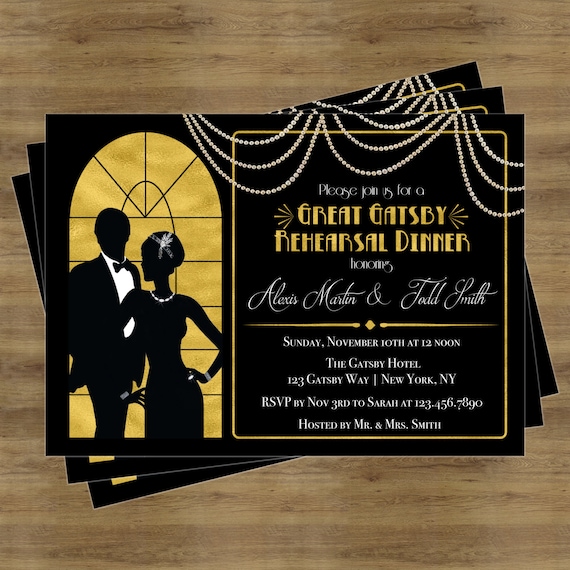 Gatsby Themed Party Invitations 3