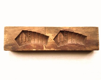 Vintage Japanese Kashigata - Wood Mold - Cake Mold - Japanese Cake Mold - Japanese Mold Bamboo Takenoko