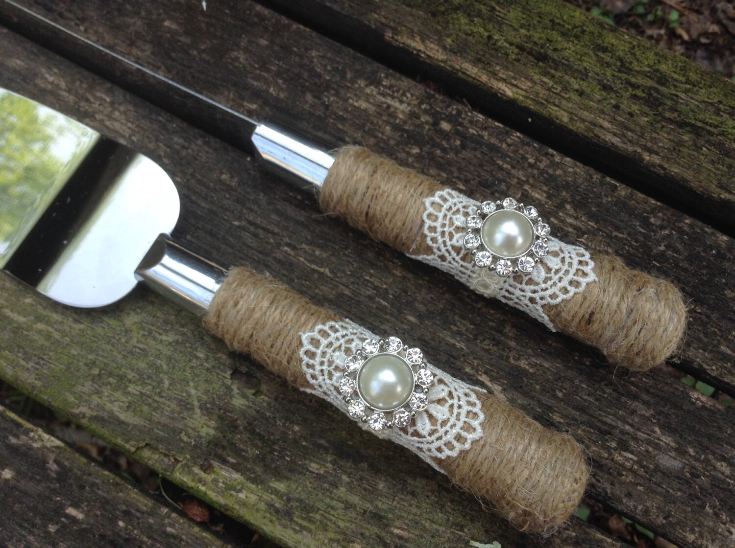 Rustic Chic Cake Serving Set Vintage Knife Rustic Chic Cake Serving Set Vintage Knife