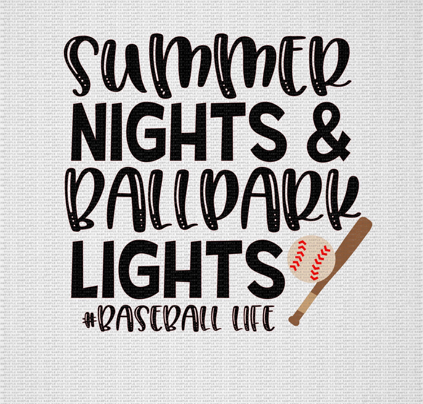 Download Summer Nights & BallPark Lights Svg, Baseball Mom Svg, Baseball Life Svg, Sports Svg, Baseball ...