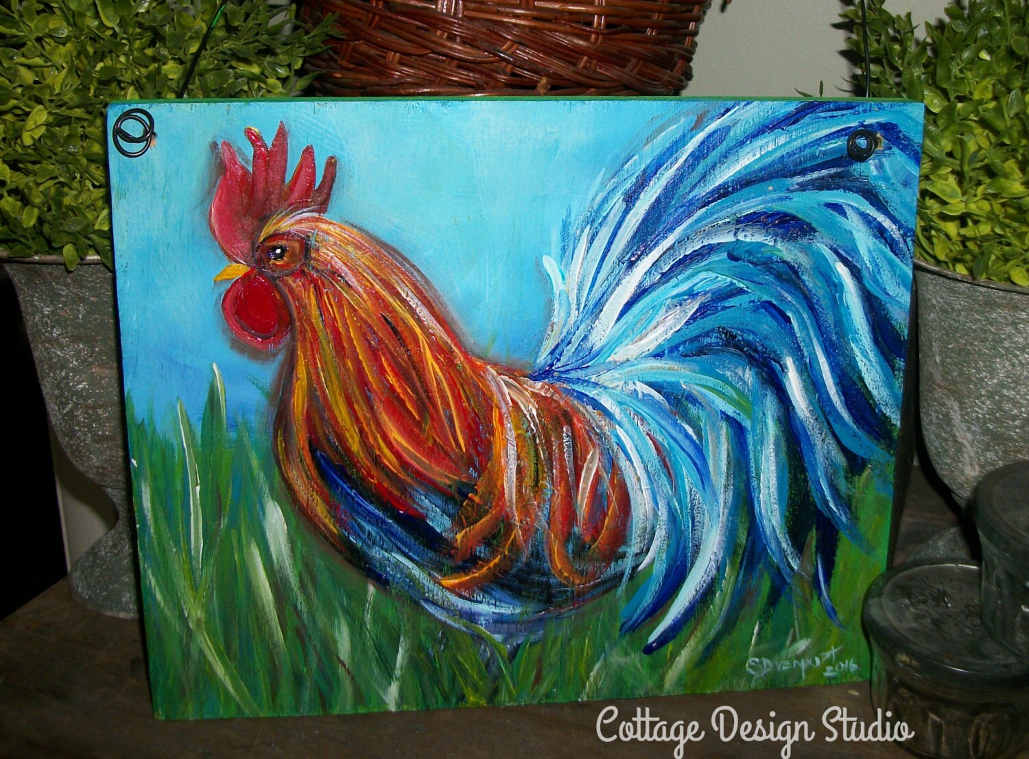 rooster farmhouse painting rooster sign rooster decor