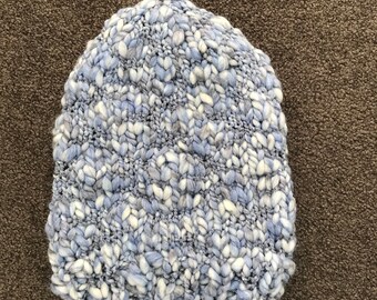 Hand knitted slouch beanie