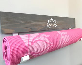 Handmade Rustic Yoga Mat Holder