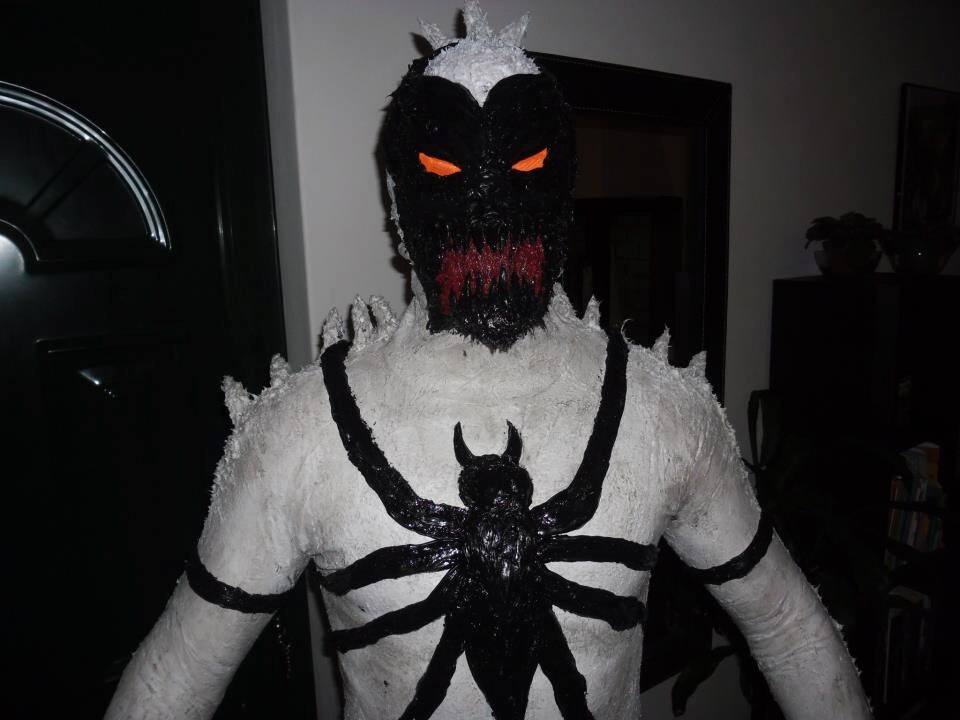 ANTI-VENOM MUSCLE Suit White Spiderman Costume
